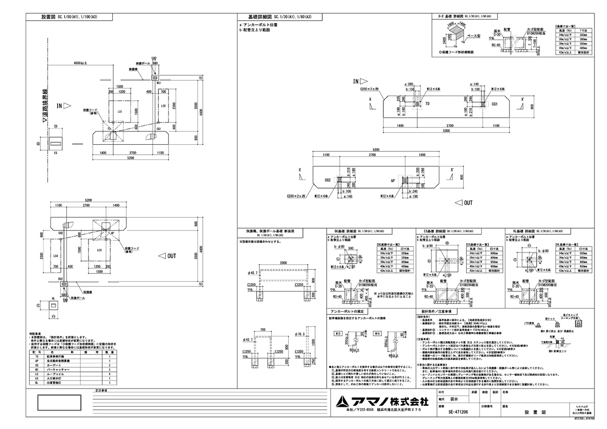 ゲート式システム（一車路一方向）