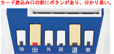 押しやすい、大きなボタン